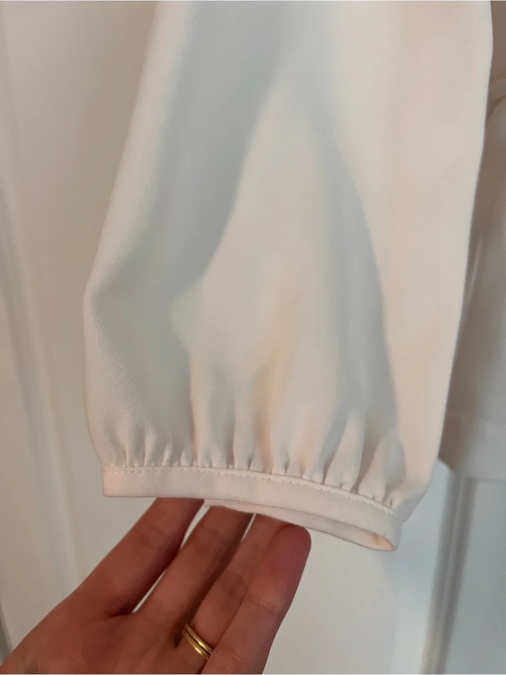 J. Crew Cream Wrap Blouse with Tie Waist